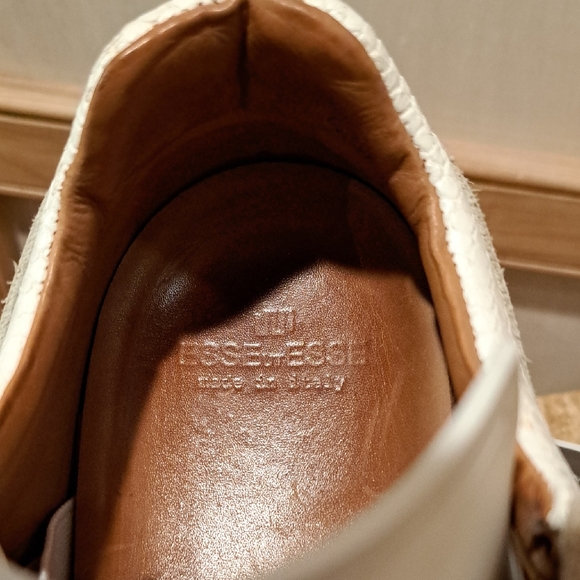 Esse ut Esse White Leather Fringe Sneakers EU 40 US 10 - Picture 9 of 14